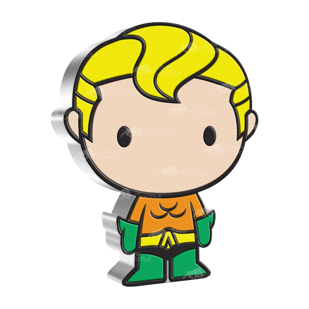 1 oz 2021 Chibi DC Comics: Aquaman Silver Coin | Agoro by New Zealand Mint