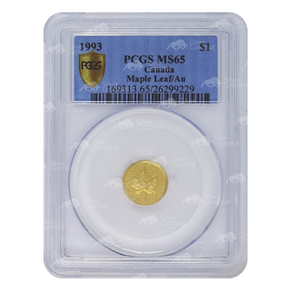 1/20 oz 1993 Canadian Maple Leaf PCGS MS-65 Gold Coin | Royal Canadian Mint