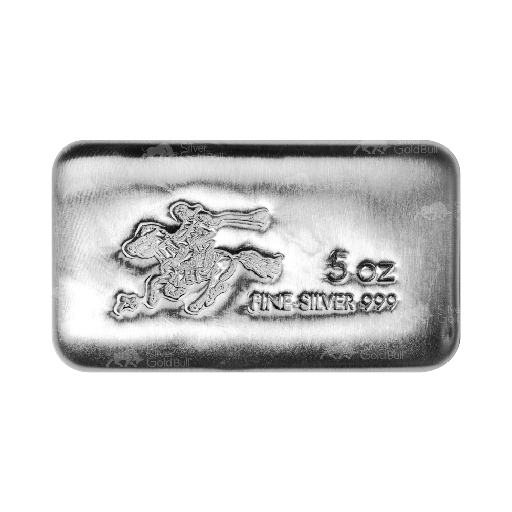 5 oz Pony Express Cast Silver Bar | Silvertowne Mint