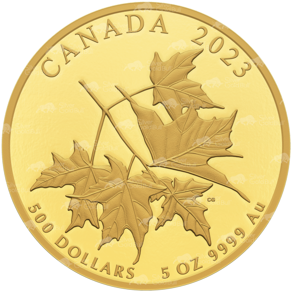 5 oz 2023 Beloved Maple Leaves Proof Gold Coin | Royal Canadian Mint