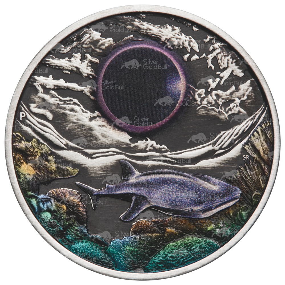 2 oz 2023 Ningaloo Eclipse Antiqued Colourized Silver Coin | Perth Mint