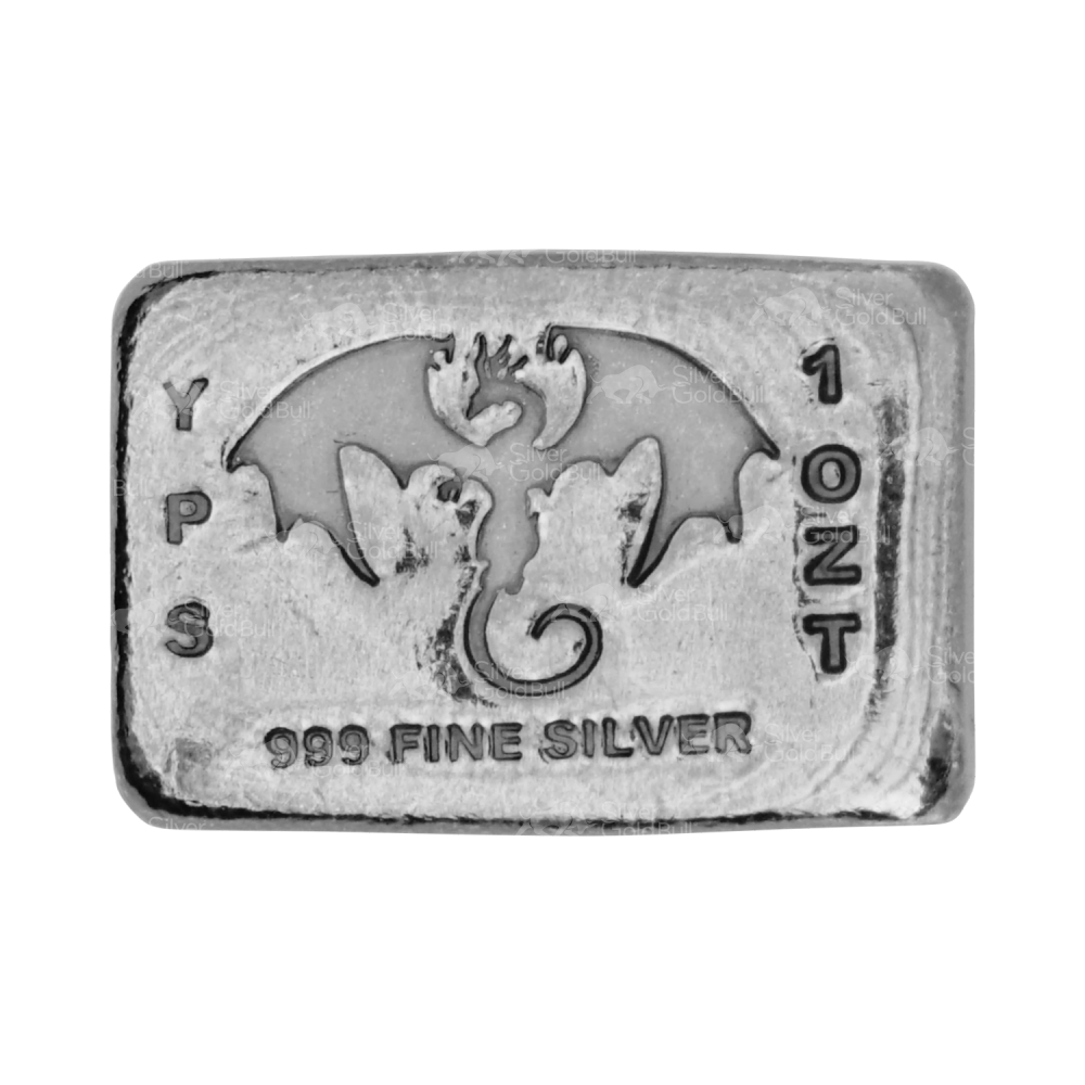 1 oz Silver Dragon Bar | Yeager's Poured Silver