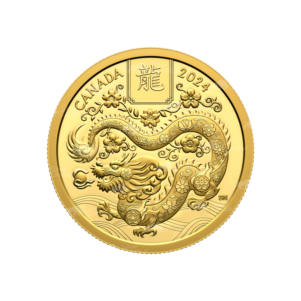 1/2 oz 2024 Royal Canadian Mint Lunar Year of the Dragon Gold Coin | CW