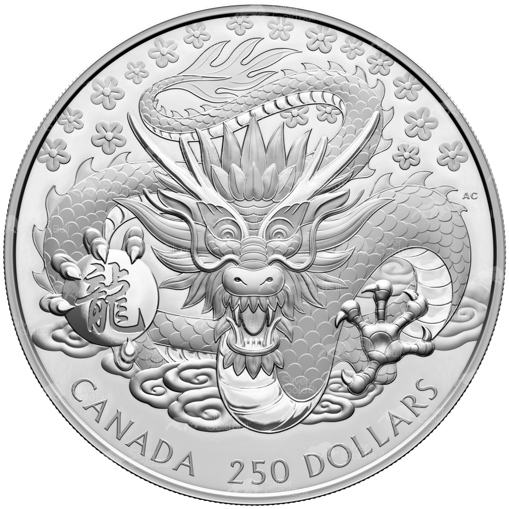 1 kilo 2024 Royal Canadian Mint Lunar Year of the Dragon Silver Coin | CW