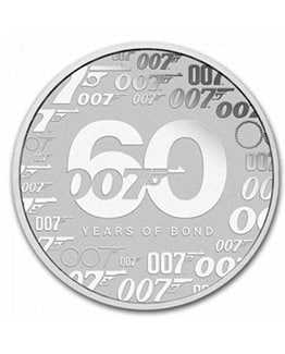 2022 James Bond 007 60th Anniversary 1oz Silver Bullion Coin