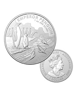 2023 1oz Australian Antarctic Territory Emperor Penguin Silver Bullion Coin