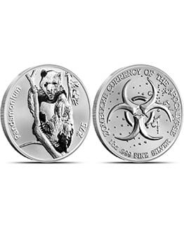 2023 1 oz .999 FINE Silver Bullion Pandamonium Zombucks World Series