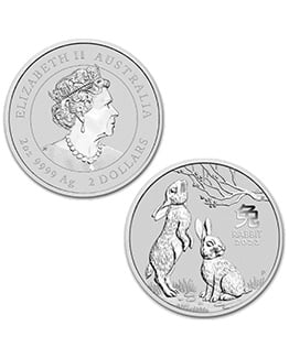2023 Australian Lunar Rabbit 2oz Silver Bullion Coin