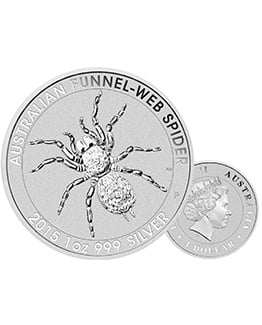 2015 1 oz Silver Funnel-Web Spider Bullion Coin
