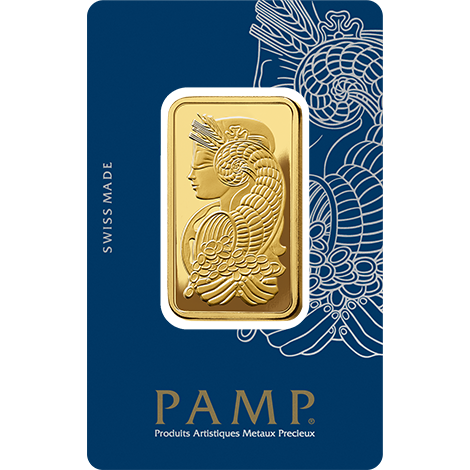 1 Ounce Pamp 999.9 Fine Gold Bar Minted