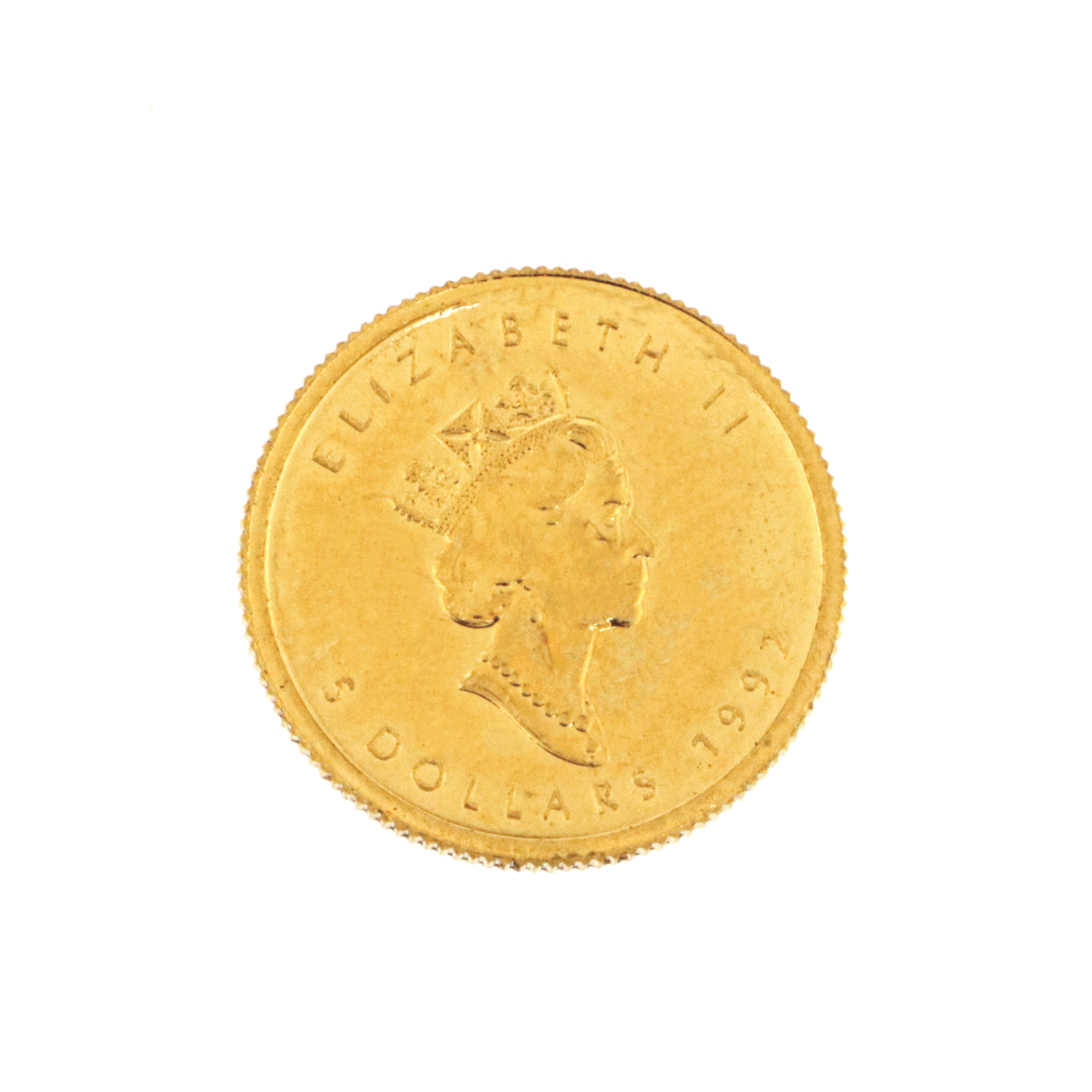 1/10 Oz Canadian Gold Maple Leaf Coin 1992