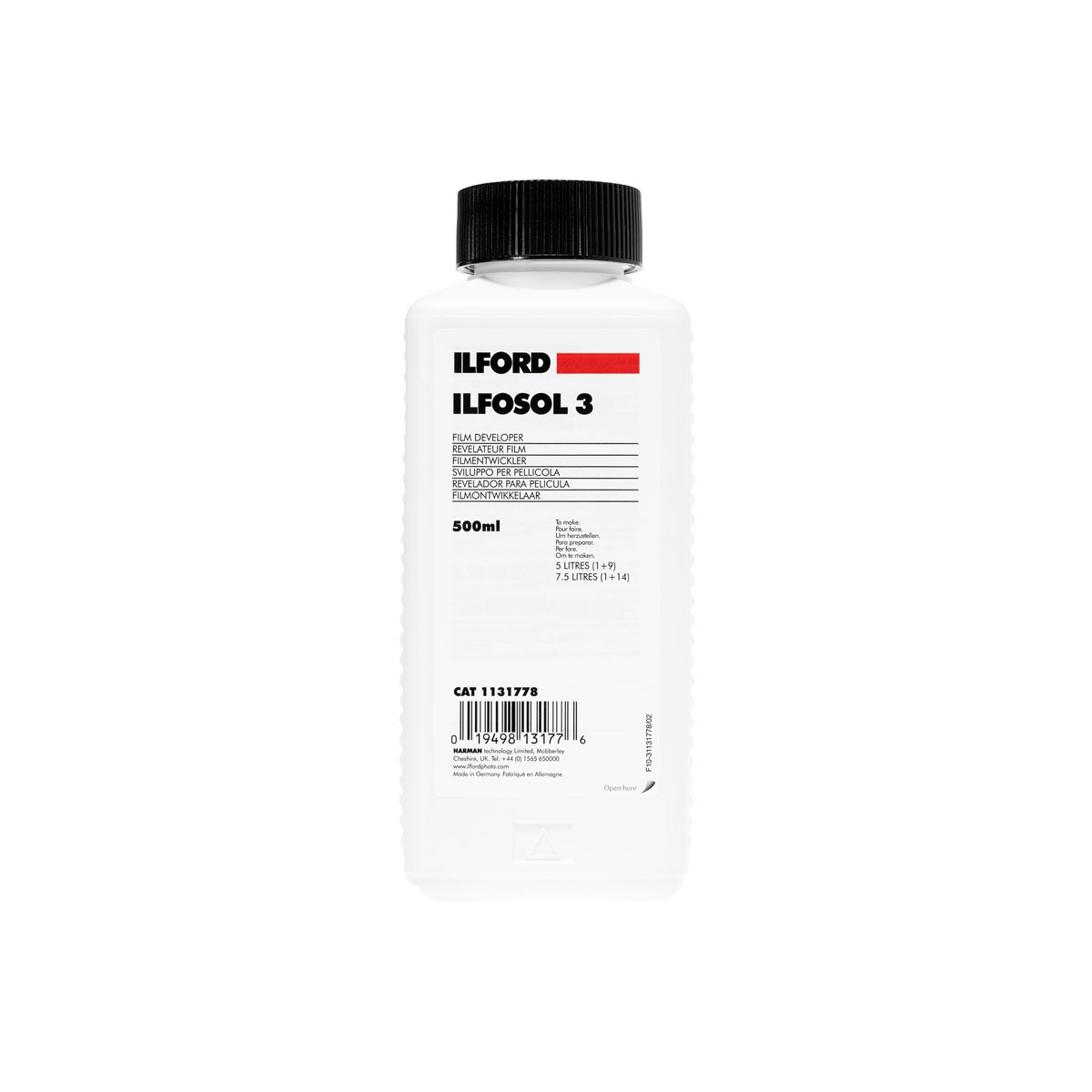 Ilford Ilfosol 3 Film Developer for Black and White Film (500ml)