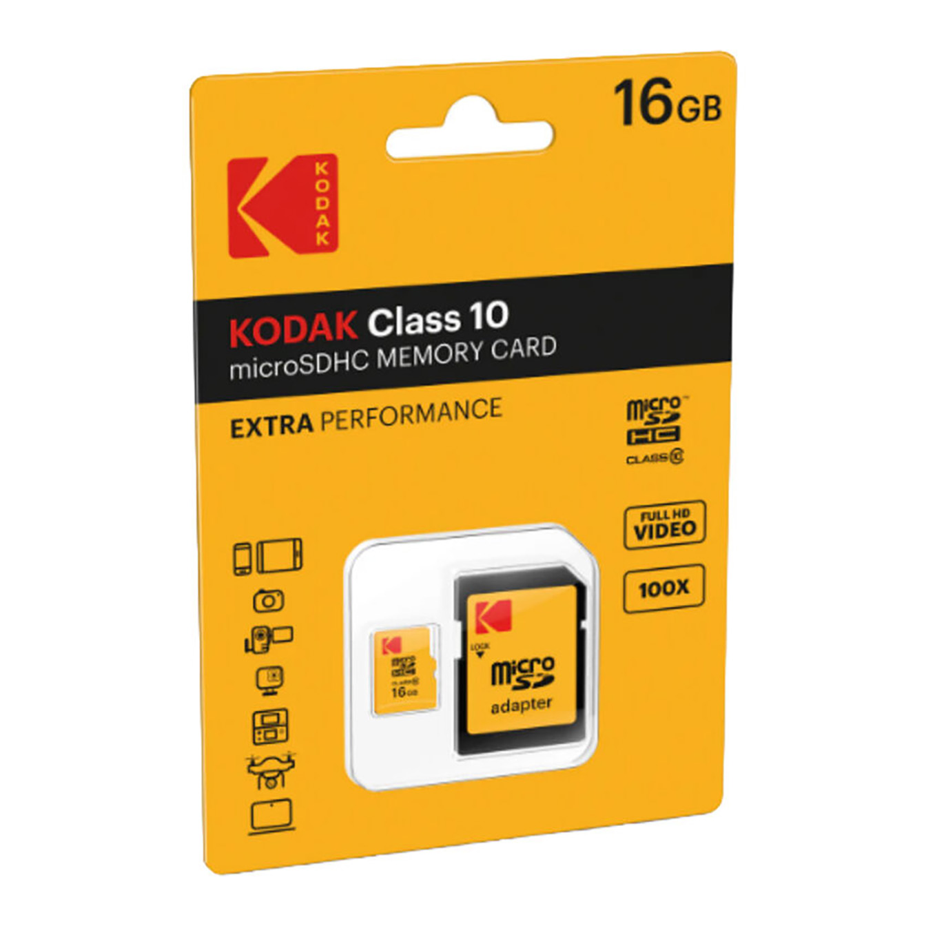 Kodak 16GB microSDHC Memory Card with SD Adapter