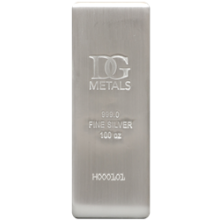 100 oz Dillon Gage Silver Bar