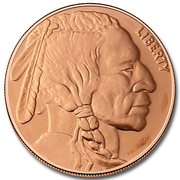 Buffalo Nickel 1 oz Copper Round (New)