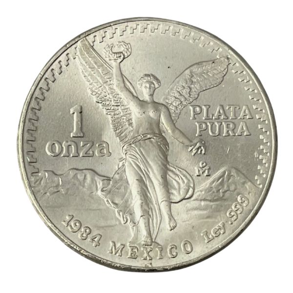 1984 1 oz Mexican Silver Libertad Coin
