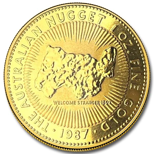 1987 1 oz Australian Gold Nugget Coin