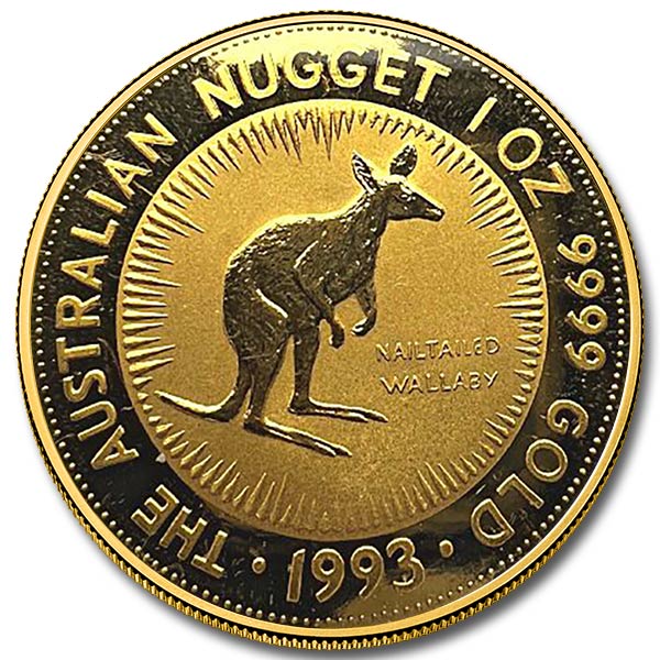 1993 1 oz Australian Gold Nugget Coin