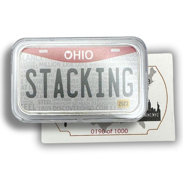 Ohio Stacking Across American 1 oz Silver Bar