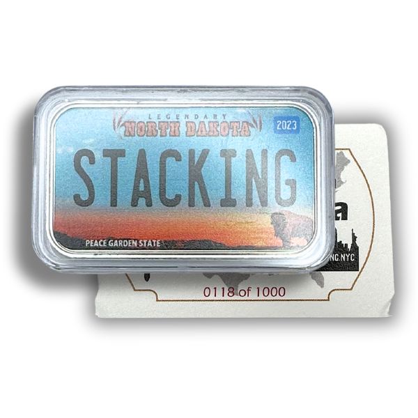 N. Dakota Stacking Across American 1 oz Silver Bar