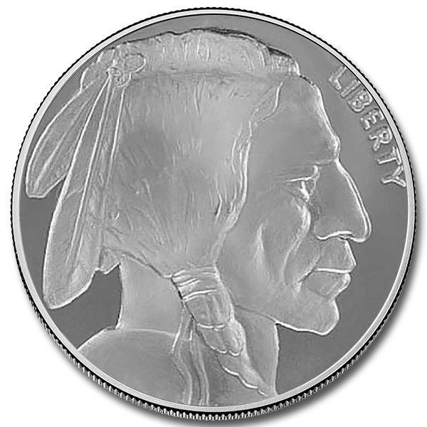 GSM Buffalo 5 oz Silver Round (New)