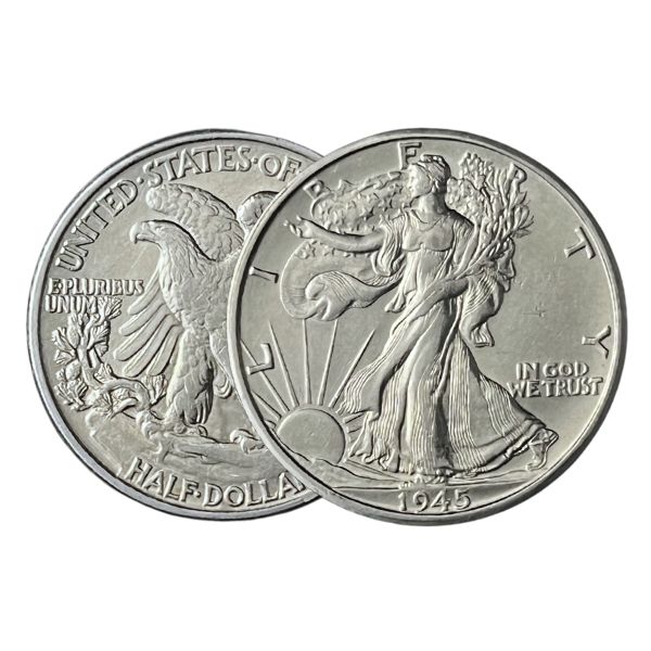 XF+ 90% Silver Walking Liberty Half | $1 Face