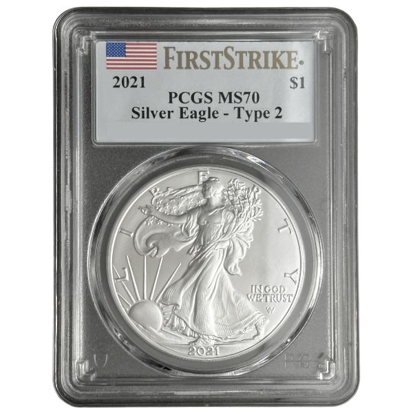 2021 American Silver Eagle Type 2 | PCGS MS70 FS