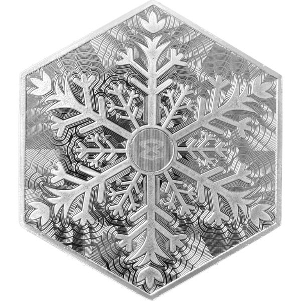 Elemetal 10 oz Silver Snowflake Bar (New)