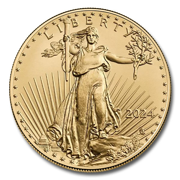 2024 1/2 oz American Gold Eagle Coin (BU)
