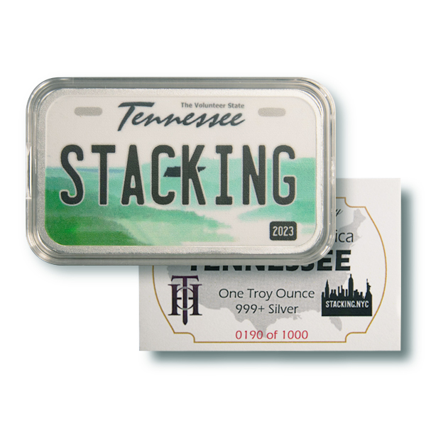 Tennessee Stacking Across America 1 oz Silver Bar
