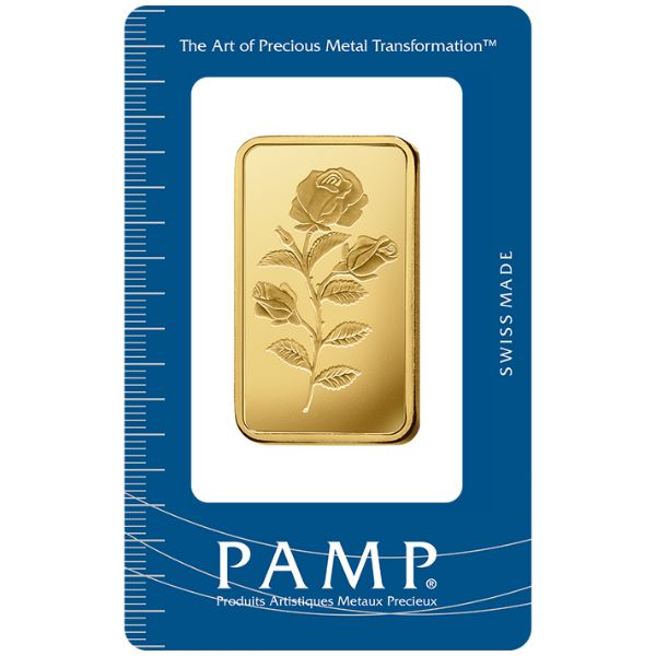 PAMP Rosa 1 oz Gold Bar (New in Assay)