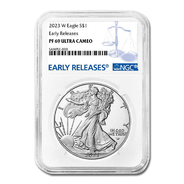 2023-W Proof American Silver Eagle – NGC PF69 Early Releases Blue Label