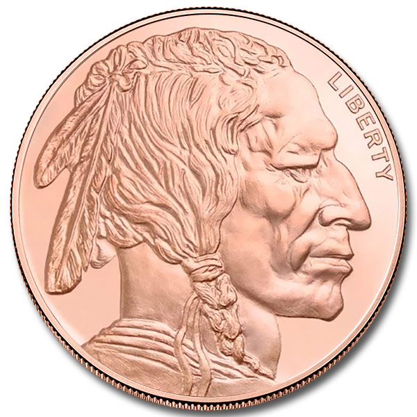 GSM Buffalo 2 oz Copper Round (New)