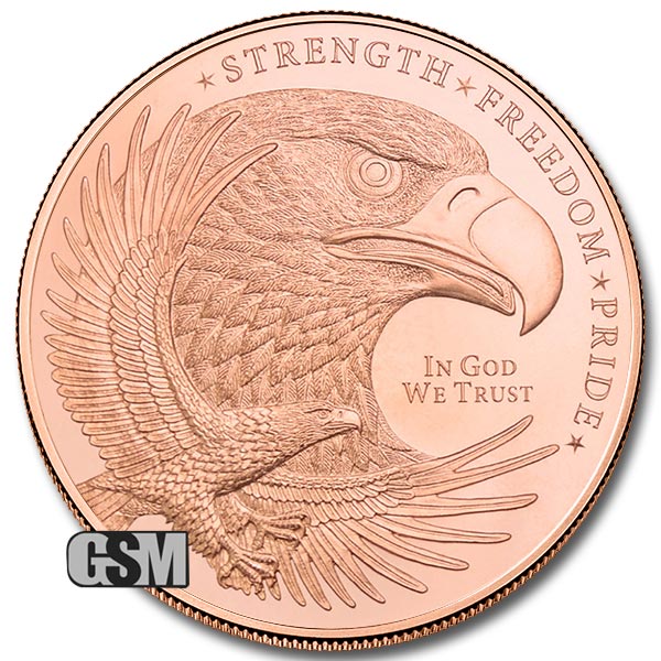 GSM Bald Eagle 2 oz Copper Round (New)
