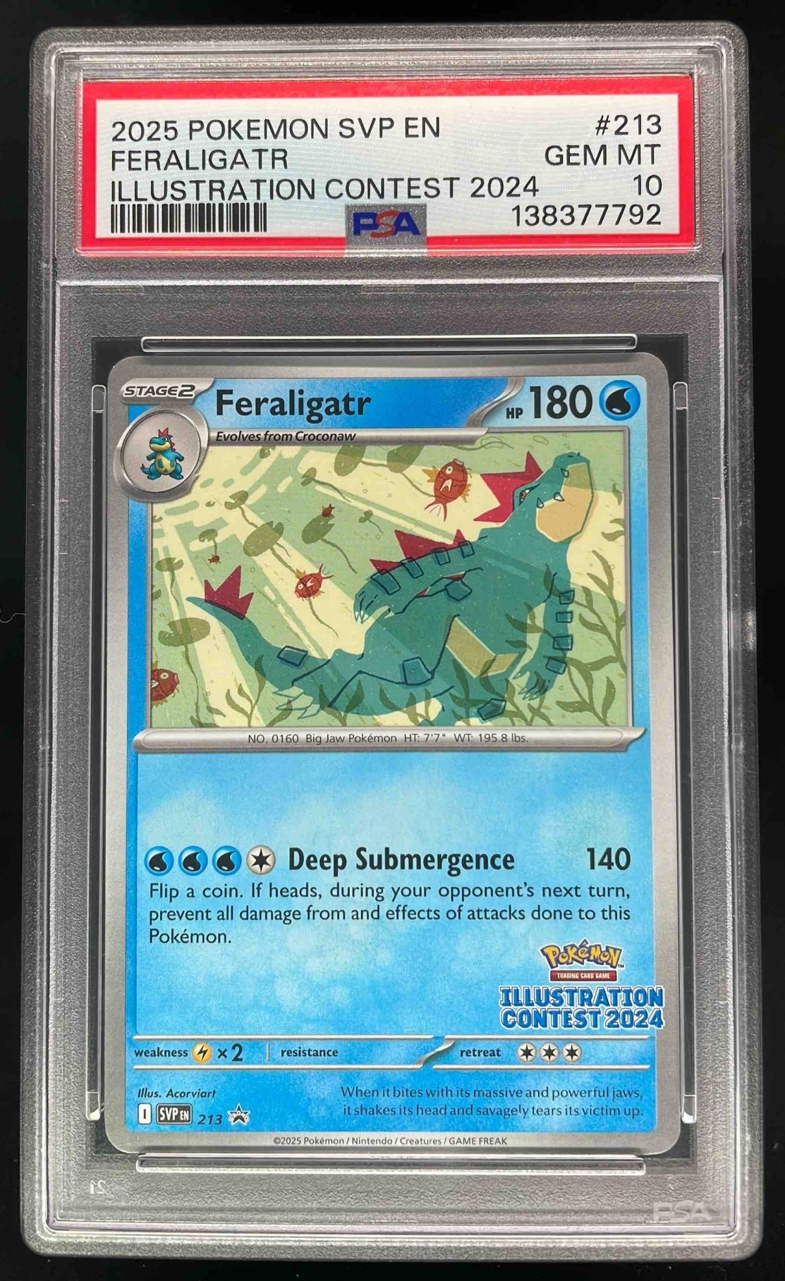 2025 Pokemon SV Black Star Promos - SVP EN Promos #213 Feraligatr PSA 10