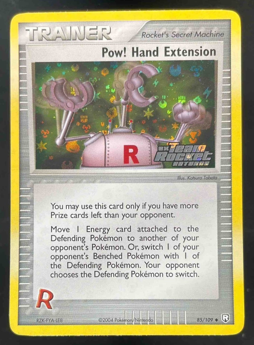 2004 Pokemon EX Team Rocket Returns Reverse Holo #85/109 Pow! Hand Extension