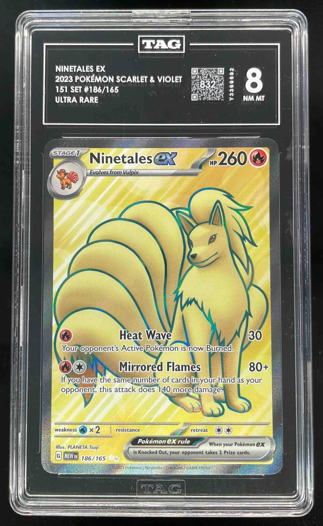 2023 Pokemon SV 151 #186/165 Ninetales ex TAG 8