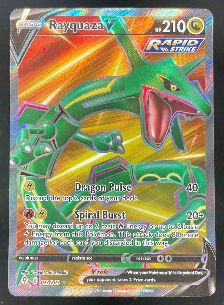 2021 Pokemon Sword & Shield Evolving Skies #193/203 Rayquaza V