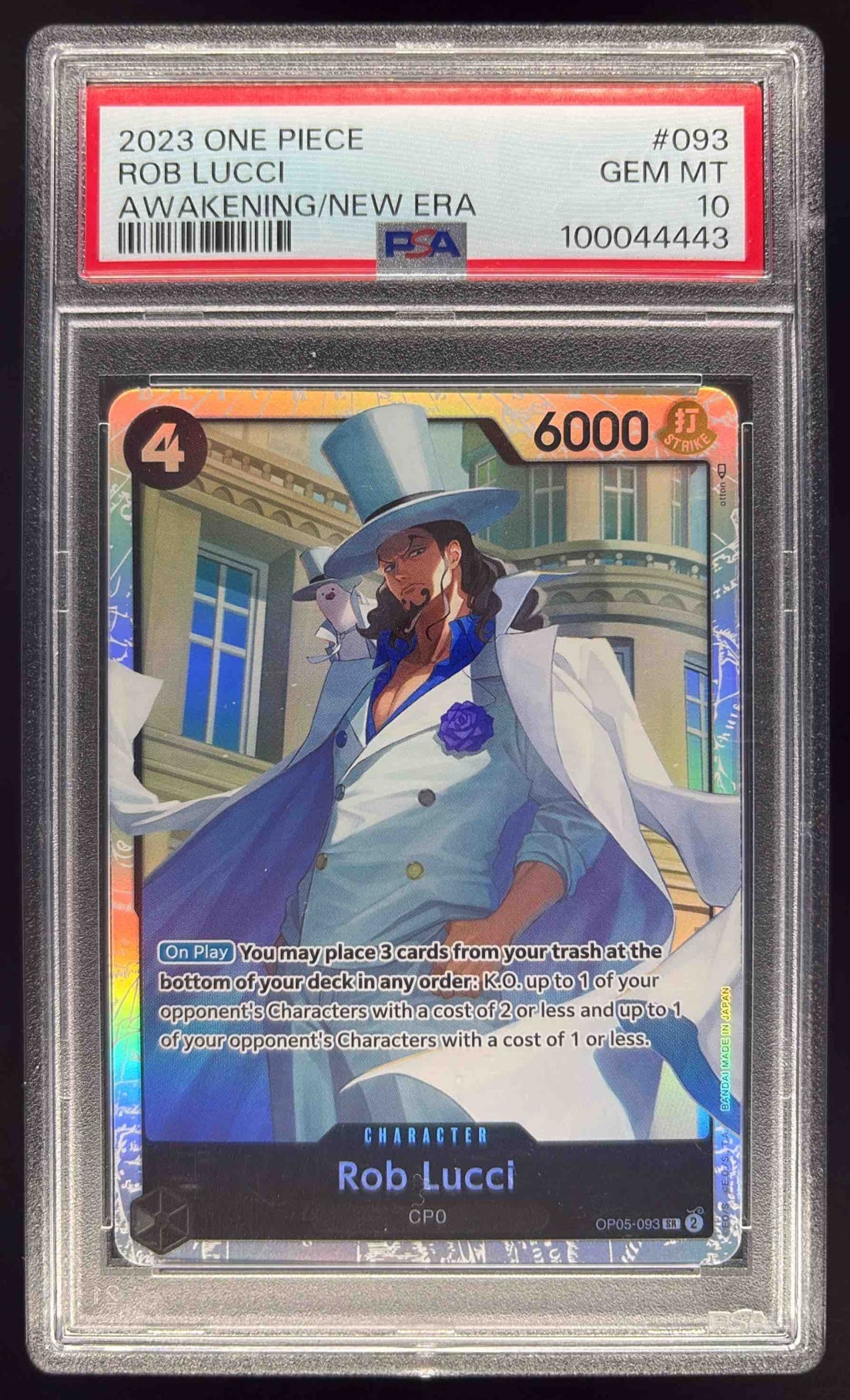 2023 One Piece Awakening New Era #093 Rob Lucci PSA 10