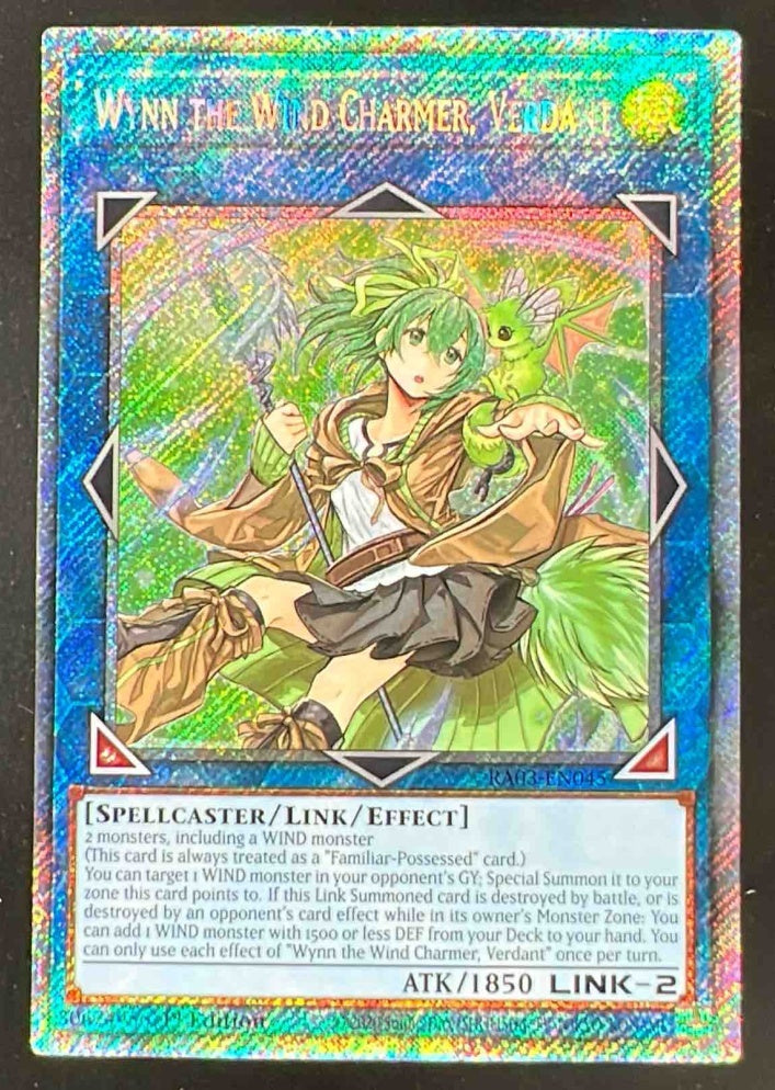 2024 Yu-Gi-Oh Platinum Rare #EN045 Wynn The Wind Charmer Verdant 1st Edition