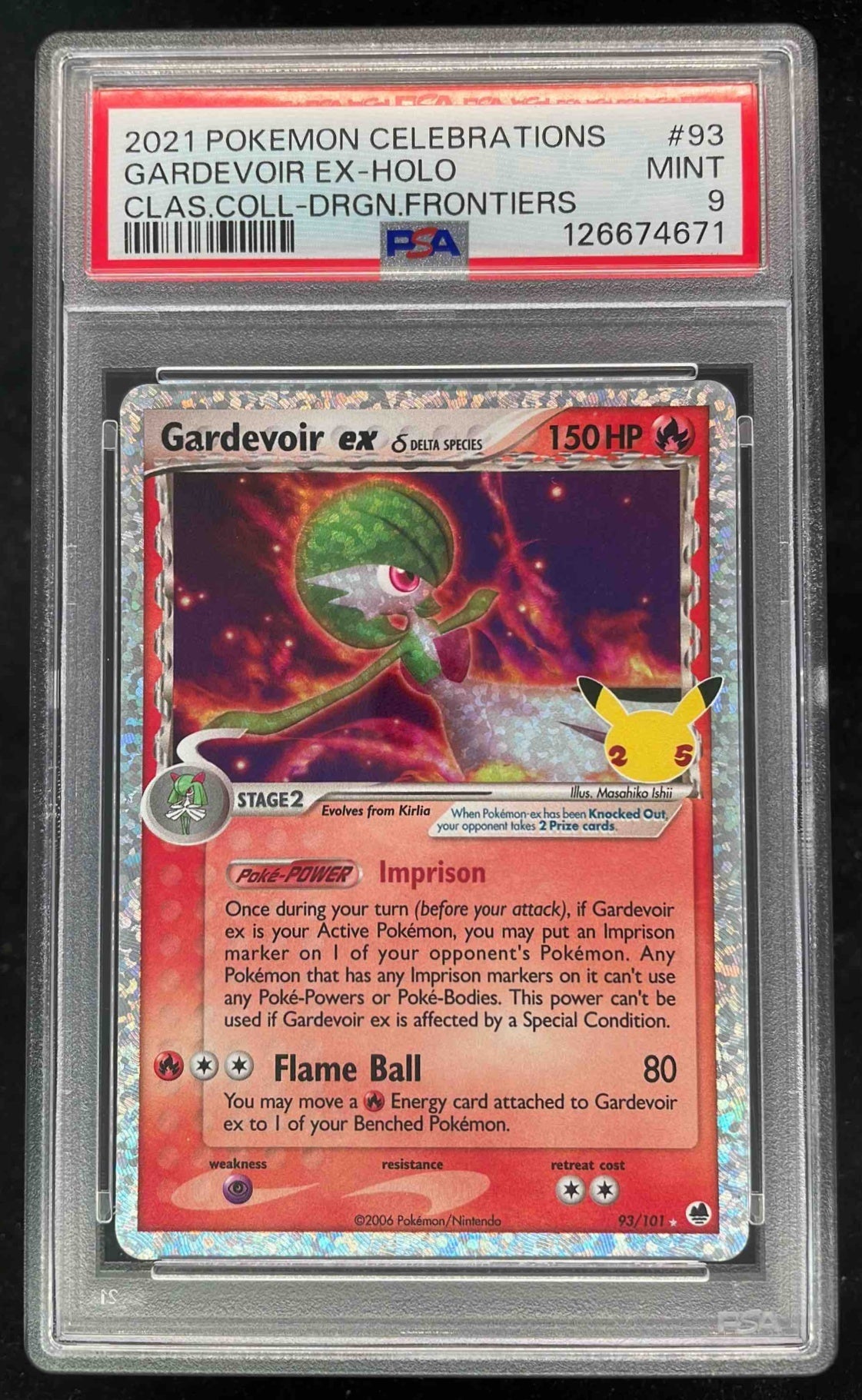 2021 Pokemon Sword & Shield Celebrations Classic #93/101 Gardevoir ex PSA 9