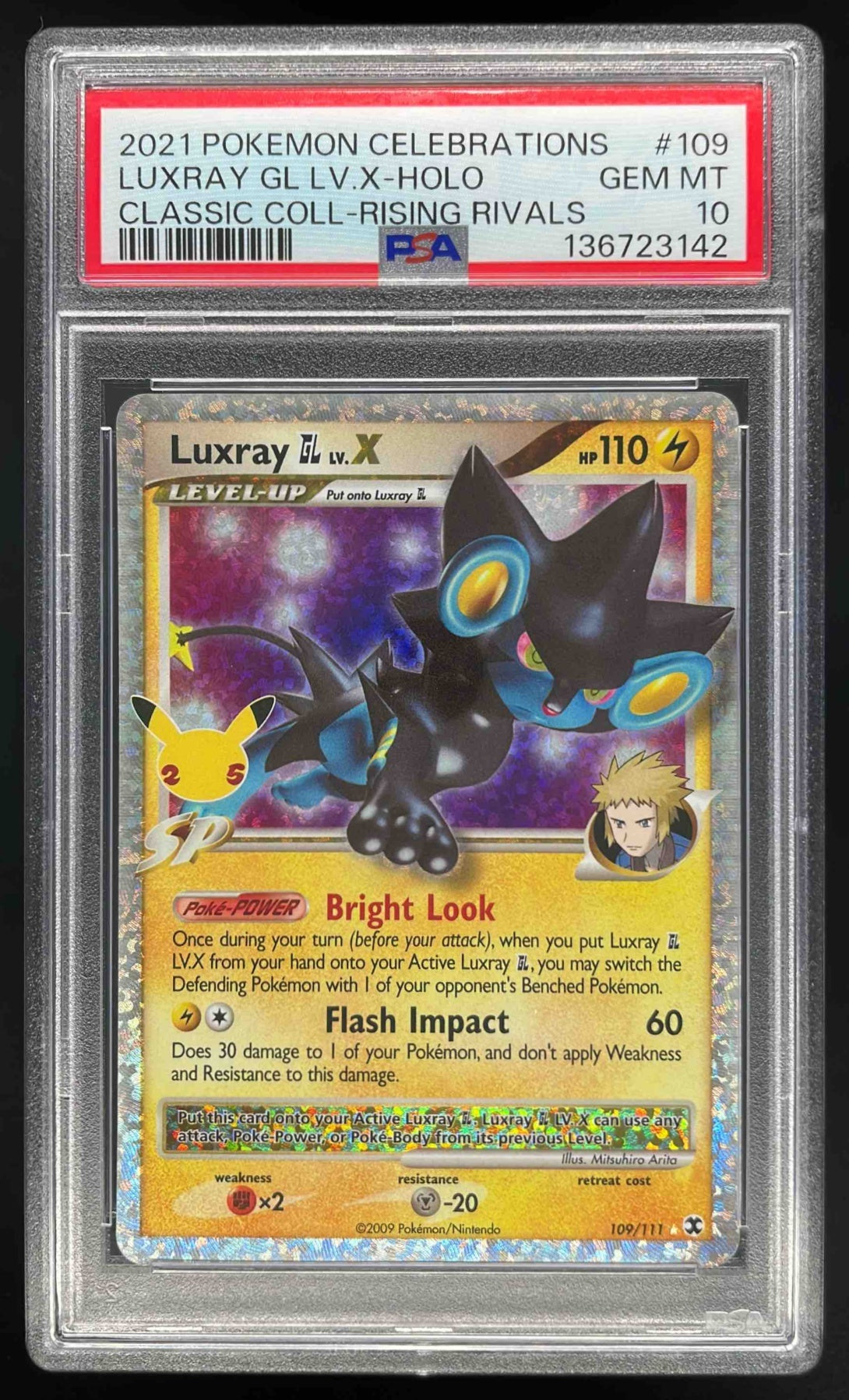 2021 Pokemon Sword & Shield Celebrations Classic #109/111 Luxray LV.X PSA 10