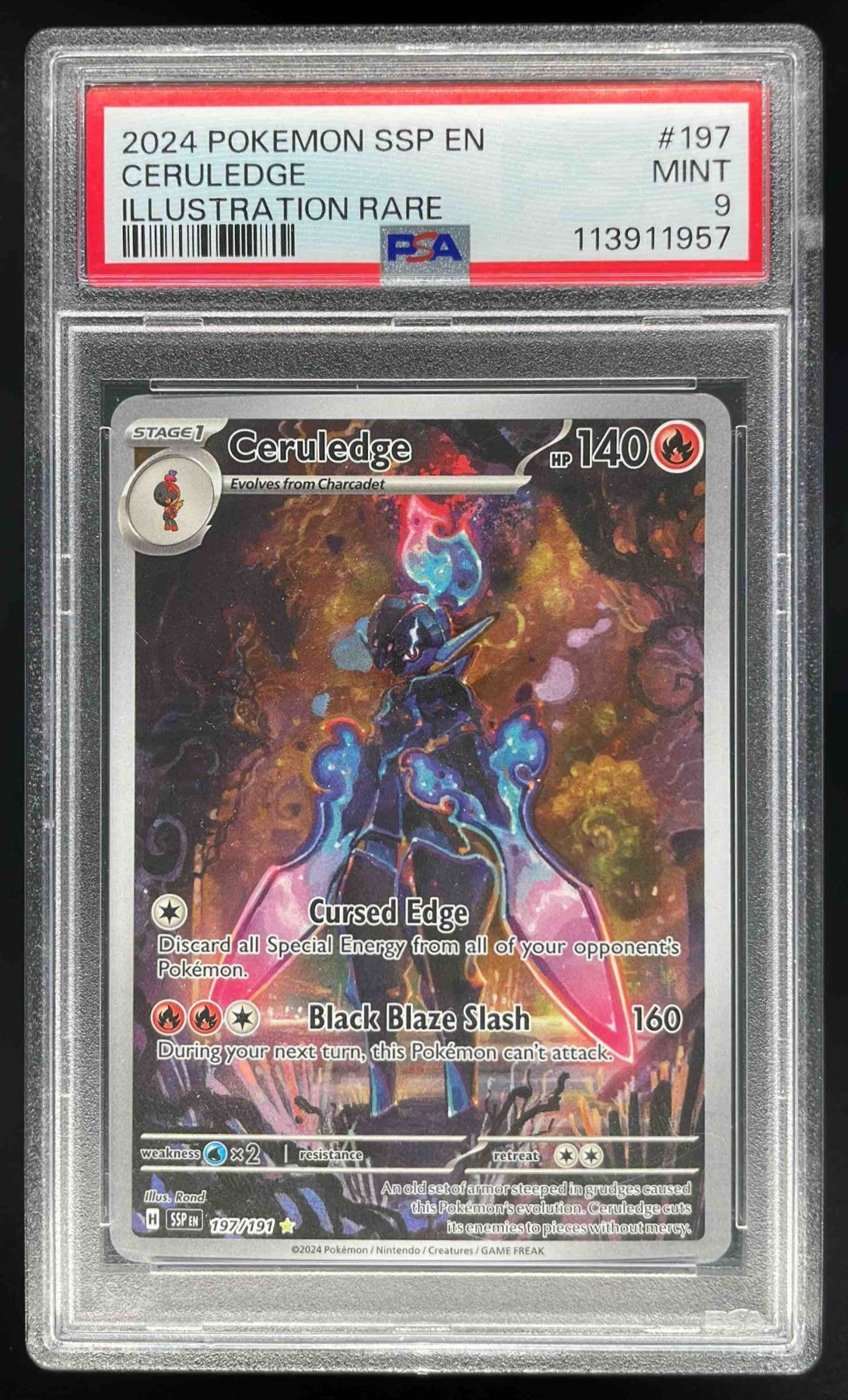 2024 Pokemon Surging Sparks #197/191 Ceruledge PSA 9