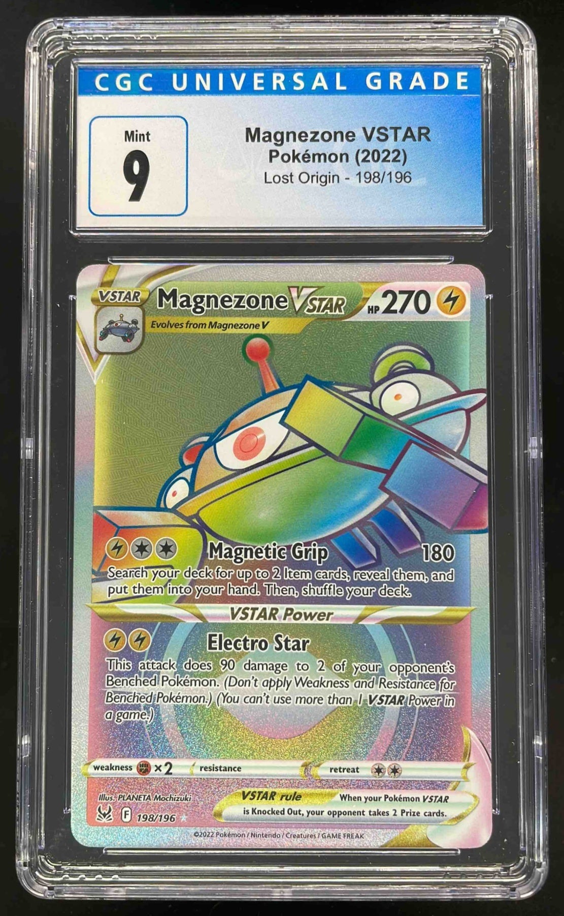 2022 Pokemon Sword & Shield Lost Origin #198/196 Magnezone VST CGC 9