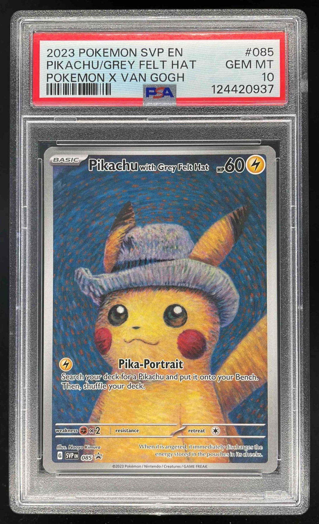 2023 Pokemon SV Black Star Promos Promos #085 Pikachu Van Gogh PSA 10