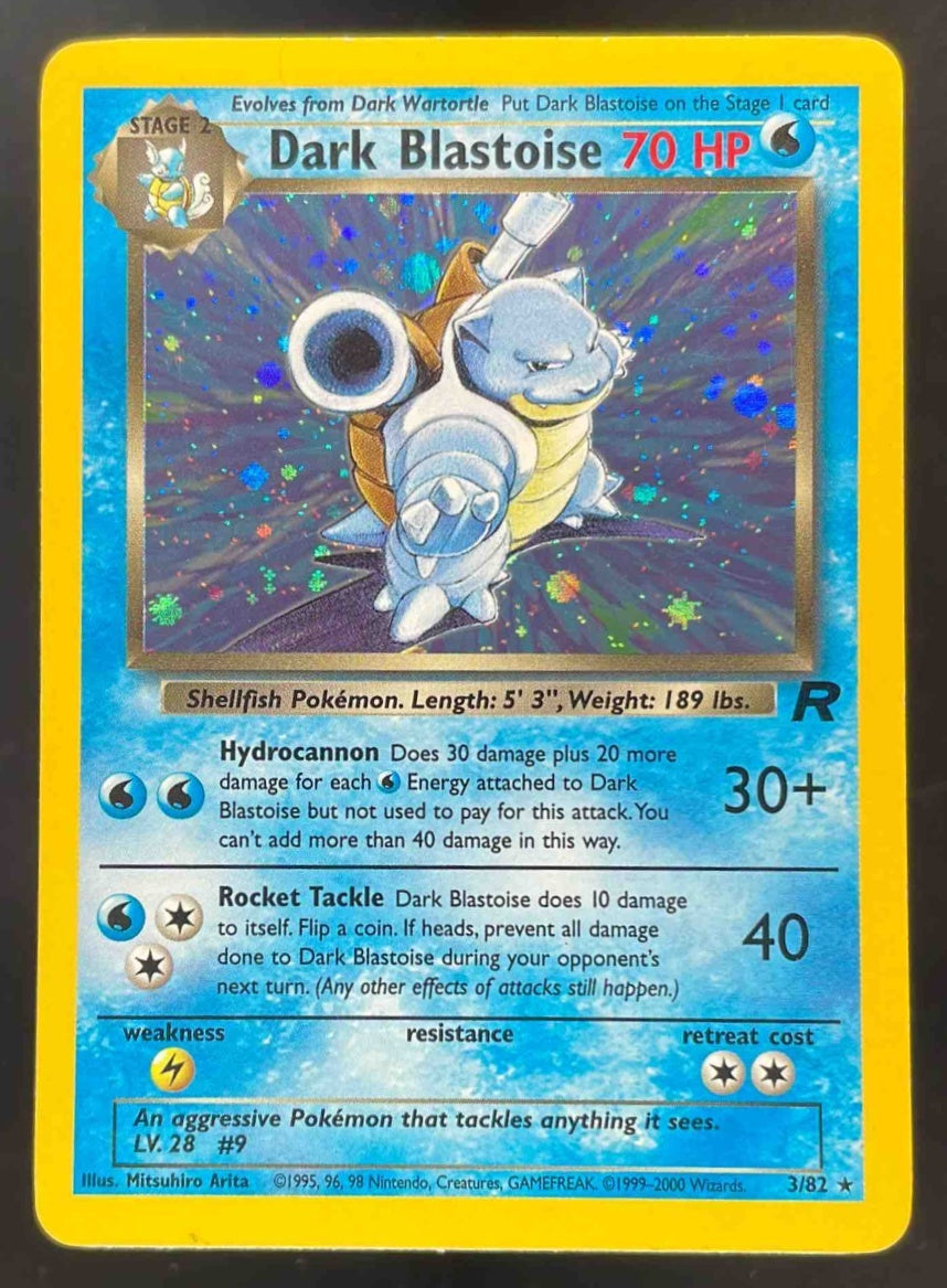 2000 Pokemon Team Rocket #3/82 Dark Blastoise Holo