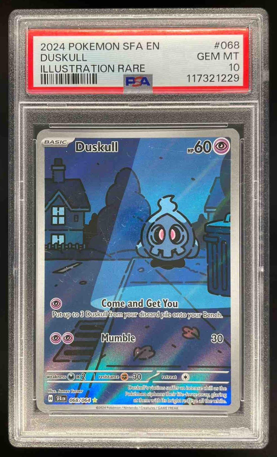 2024 Pokemon Shrouded Fable #068/064 Duskull PSA 10