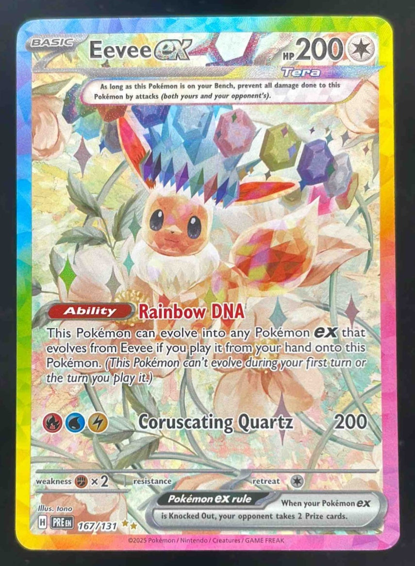 2025 Pokemon Prismatic Evolutions #167/131 Eevee ex