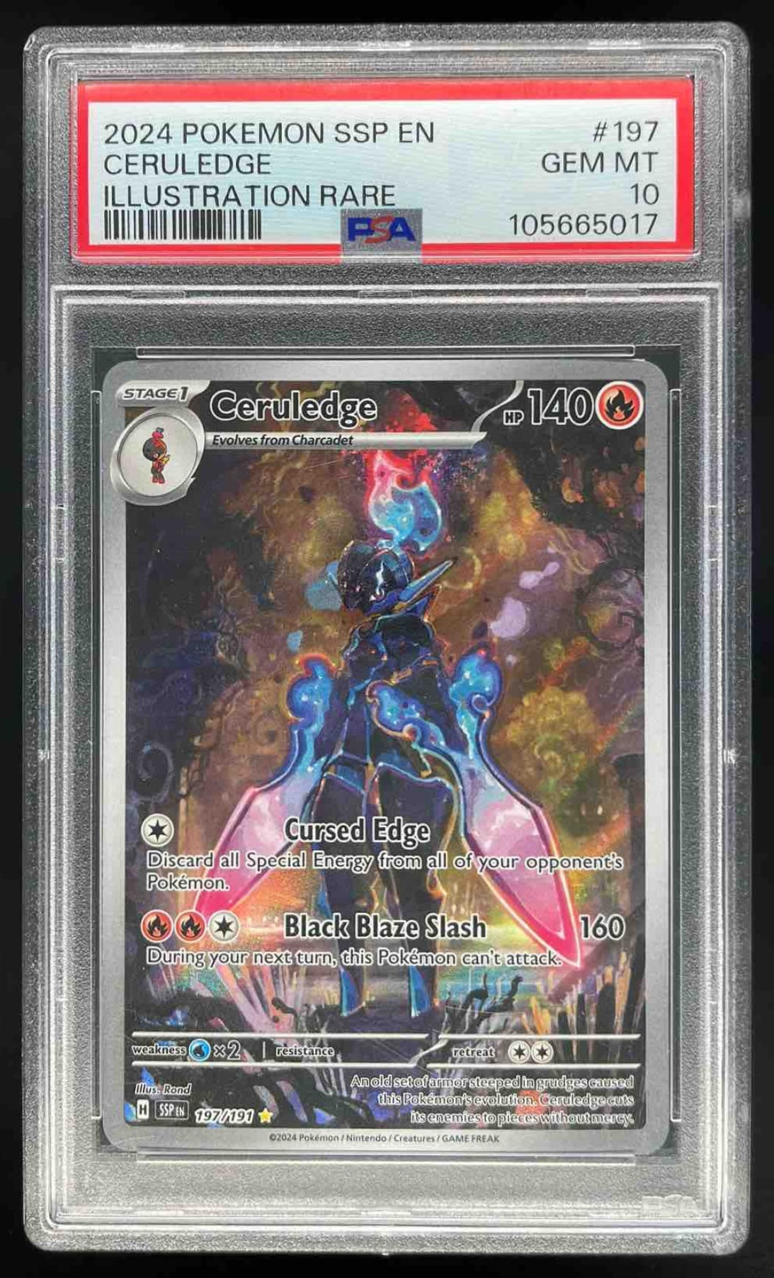 2024 Pokemon Surging Sparks #197/191 Ceruledge PSA 10