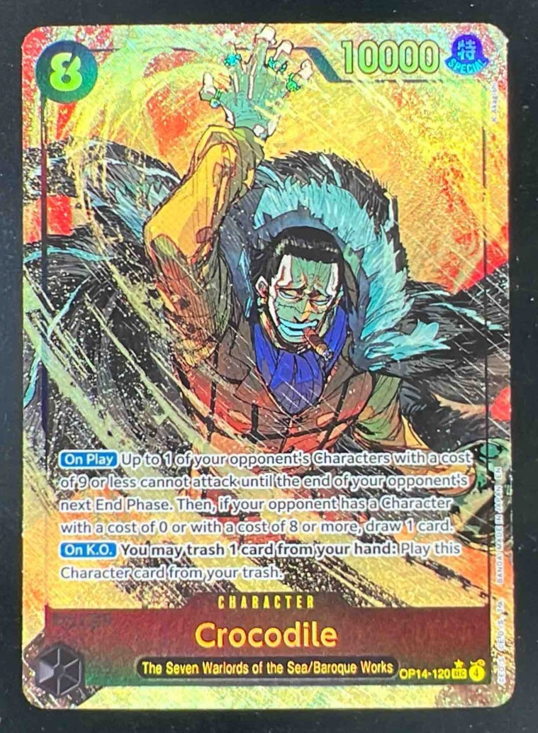 One Piece Crocodile - OP14-120 Alternate Art - The Azure Sea's Seven OP14
